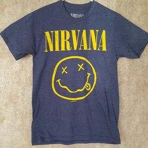 Nirvana happy face band tee size small